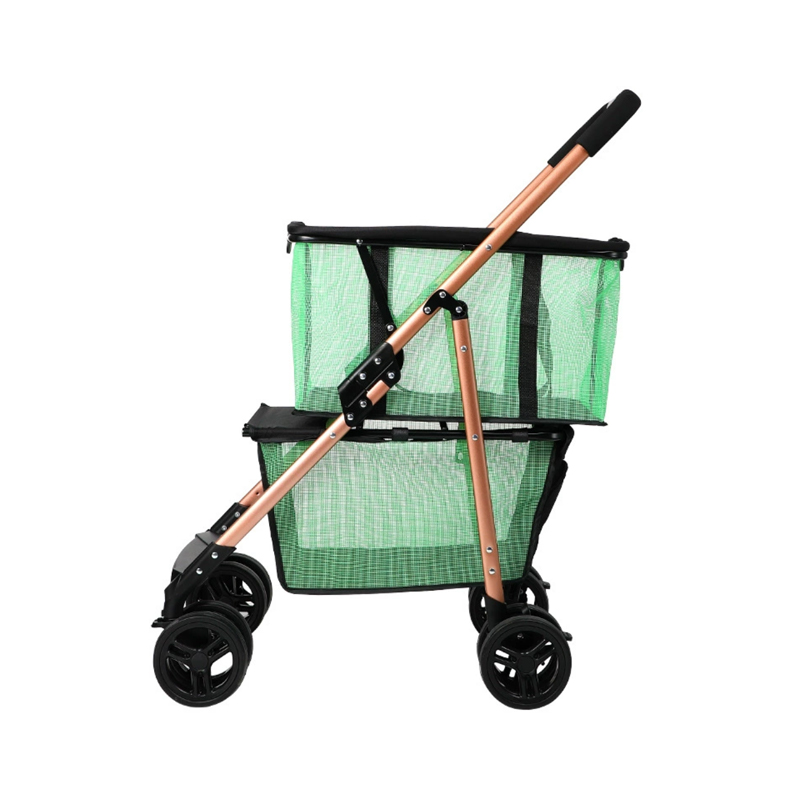 Doppelfach-Kinderwagen und Tierkäfig